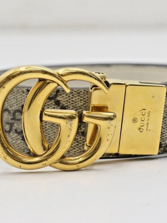 GUCCI GG Marmont 659417 Reversible Thin Belt Size 80/32 main image 4